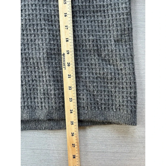 Vintage Abercrombie & Fitch Lambswool Blend Brioche Waffle Knit Sweater Gray M - Picture 5 of 5
